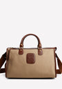 Ghurka Luggage Stash No. 67 - Khaki Twill & Vintage Chestnut Leather