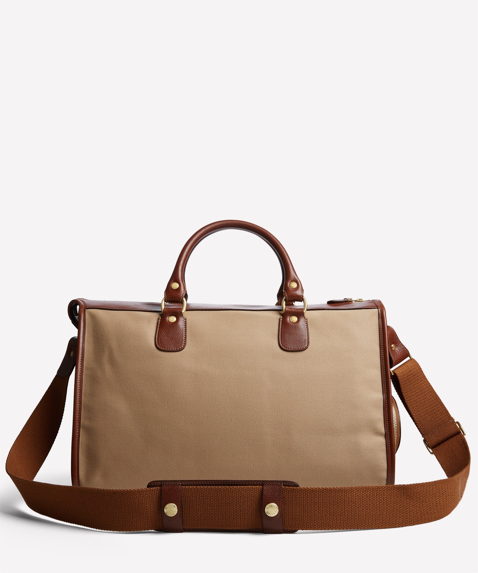 Ghurka Luggage Stash No. 67 - Khaki Twill & Vintage Chestnut Leather