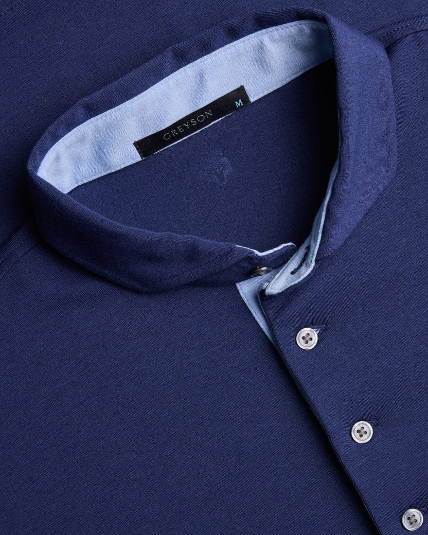 Greyson Clothiers Polos Apache Long Sleeve Polo - Maltese Blue