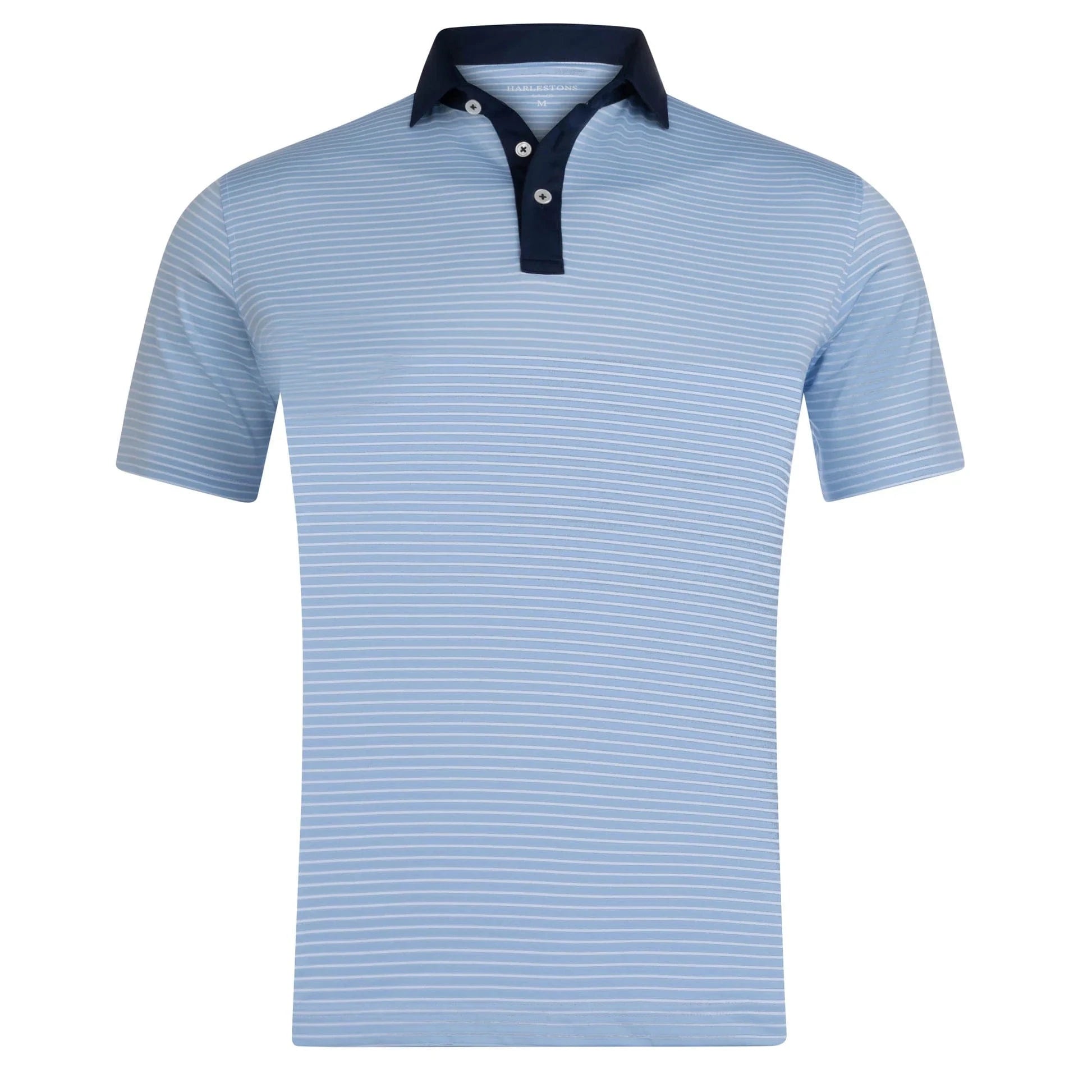 Harlestons Polos The Preston - Chambray & White