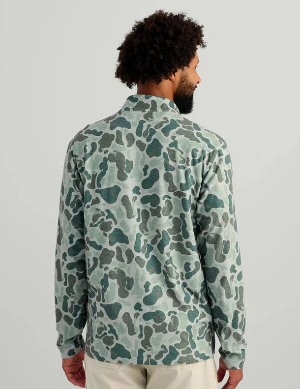HUK 1/4 Zip KC Print Leeward Lightweight Fleece 1/4 Zip