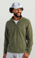 Huk 1/4 Zip Moss Heather / S Leeward Lightweight Fleece 1/4 Zip