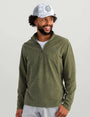 Huk 1/4 Zip Moss Heather / S Leeward Lightweight Fleece 1/4 Zip