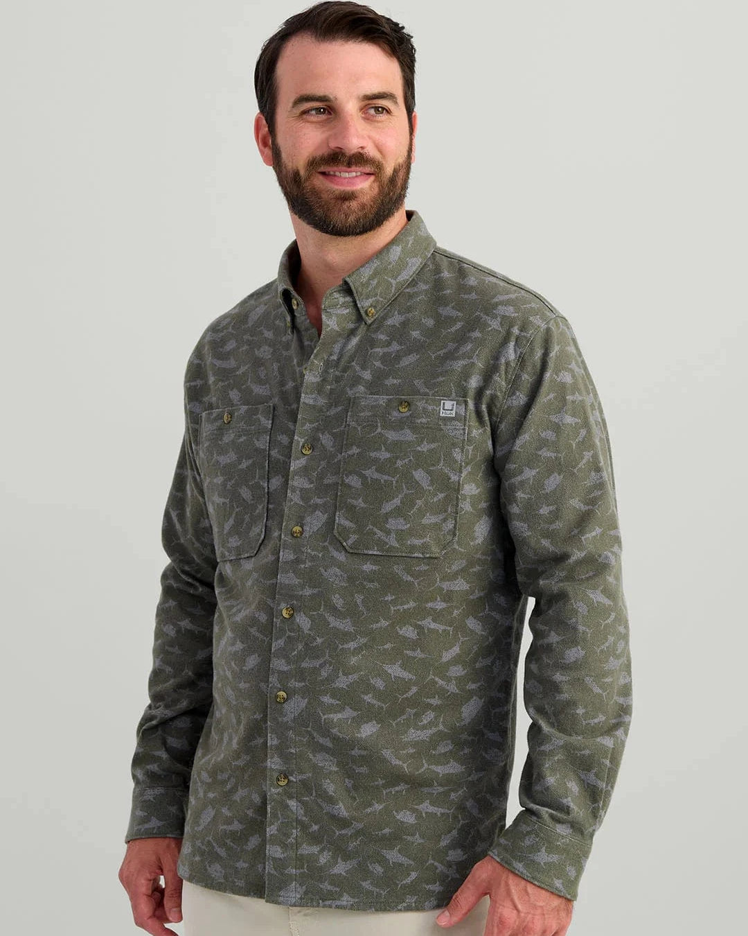 HUK Flannels & Overshirts 316 / S Chesapeake KC Printed Flannel