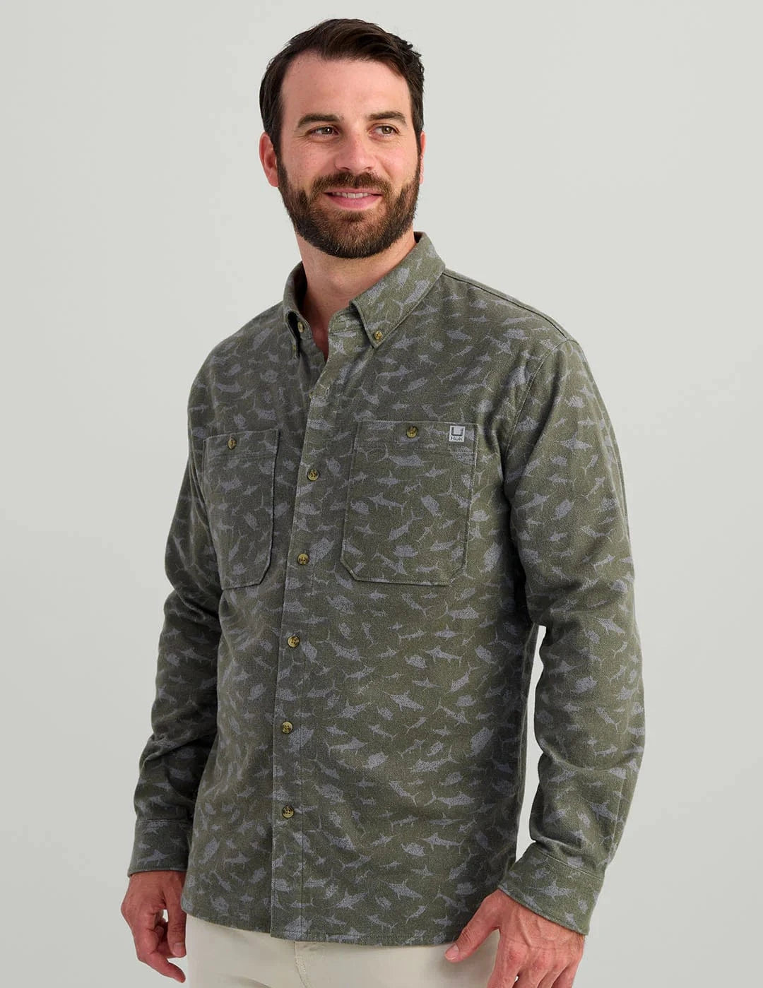 HUK Flannels & Overshirts 316 / S Chesapeake KC Printed Flannel