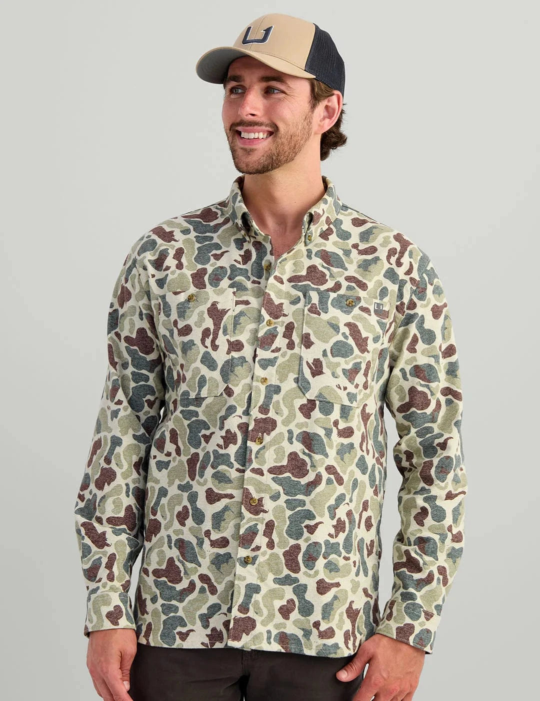 HUK Flannels & Overshirts 334 / S Chesapeake KC Printed Flannel