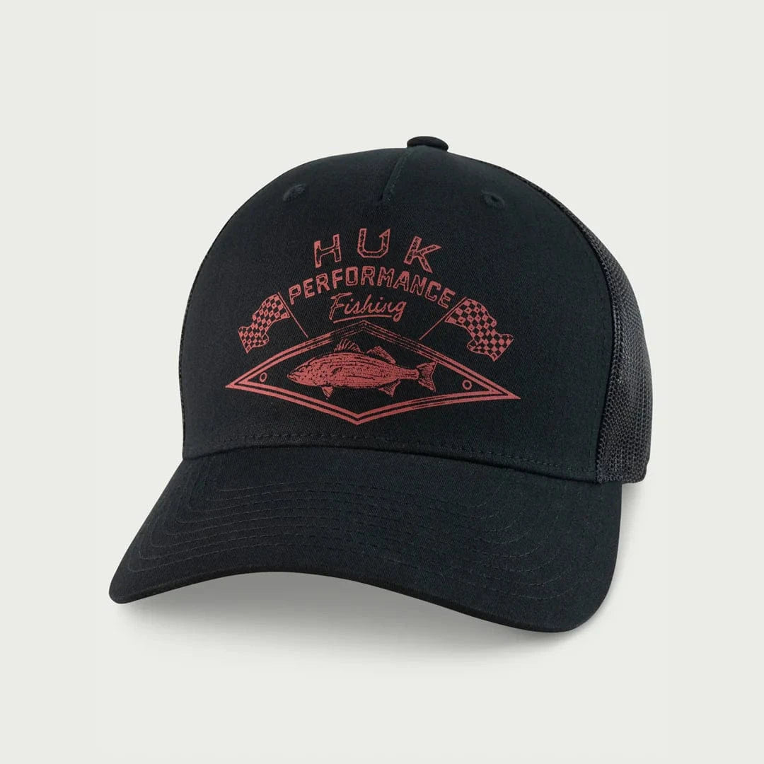 Huk Hats Checkered Flag Trucker Hat