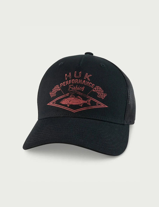 Huk Hats Checkered Flag Trucker Hat