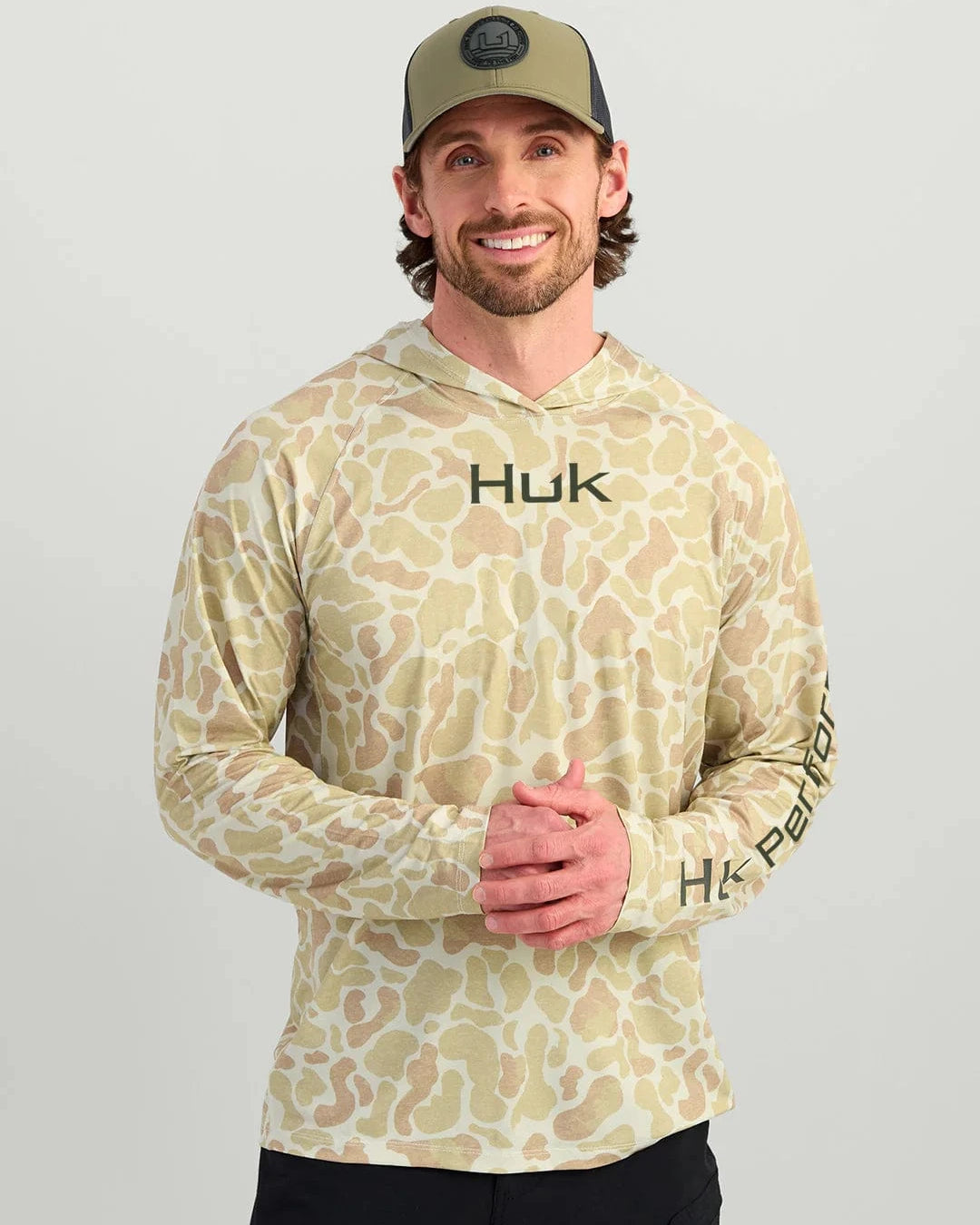 HUK Hoodie Sand Camo / S Airweight KC Printed Hoodie