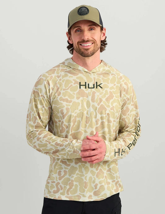 HUK Hoodie Sand Camo / S Airweight KC Printed Hoodie