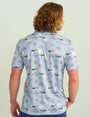 Huk Polos Print Pursuit Performance Polo - Marolina Blue