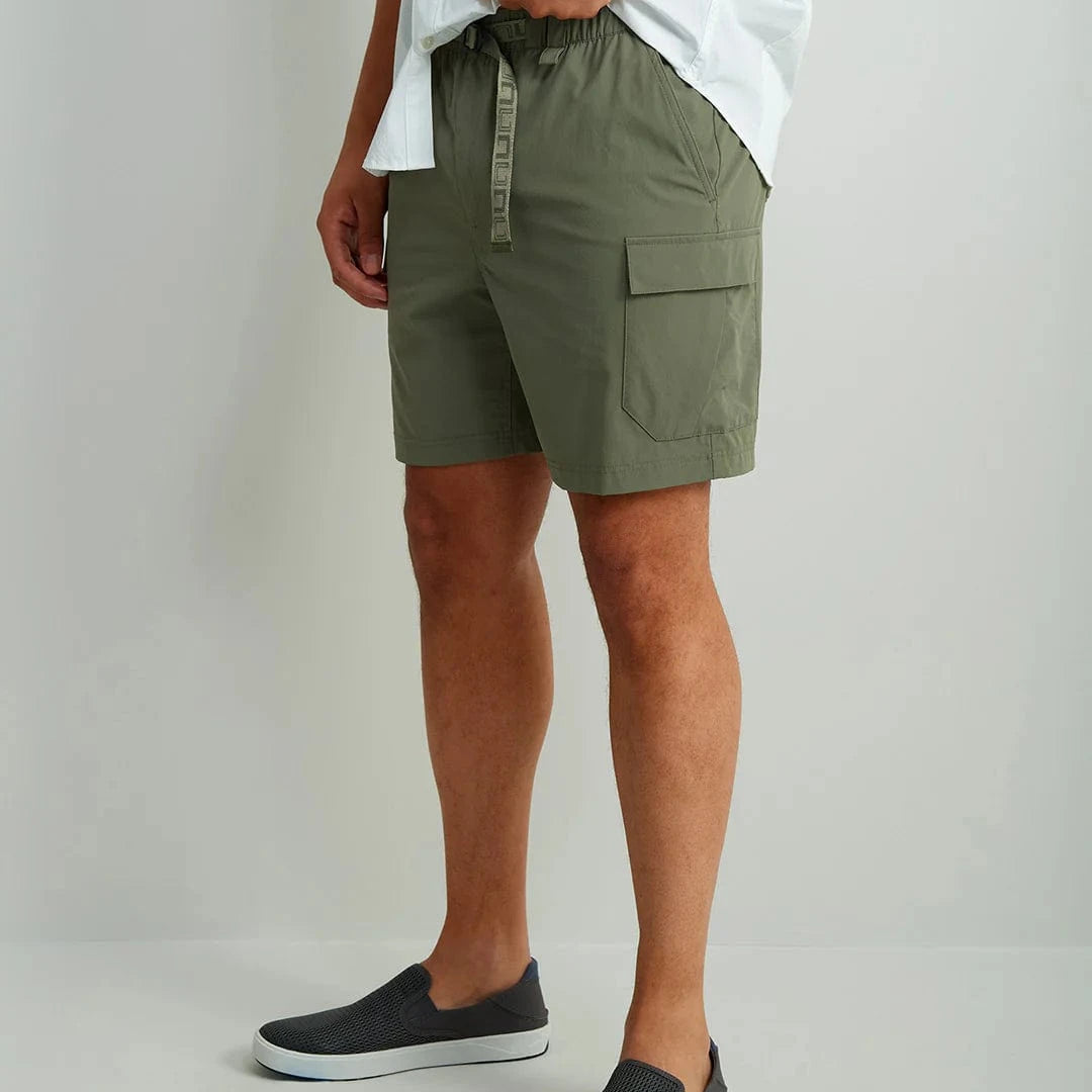 Huk Shorts Creekbed Cargo Short 7" - Moss