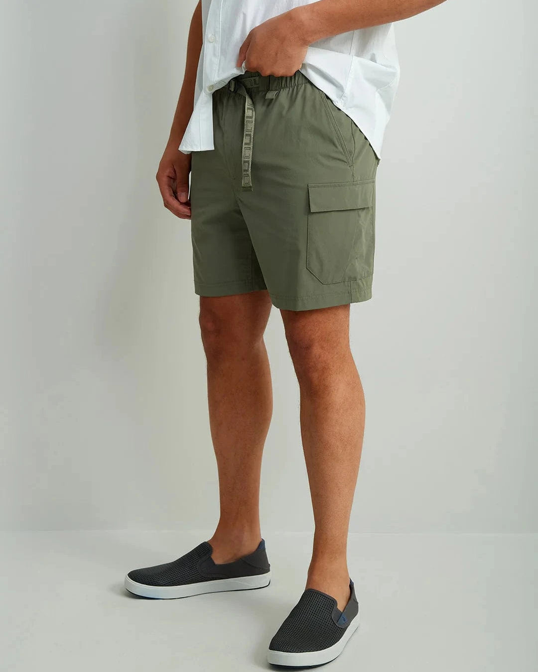 Huk Shorts Creekbed Cargo Short 7" - Moss