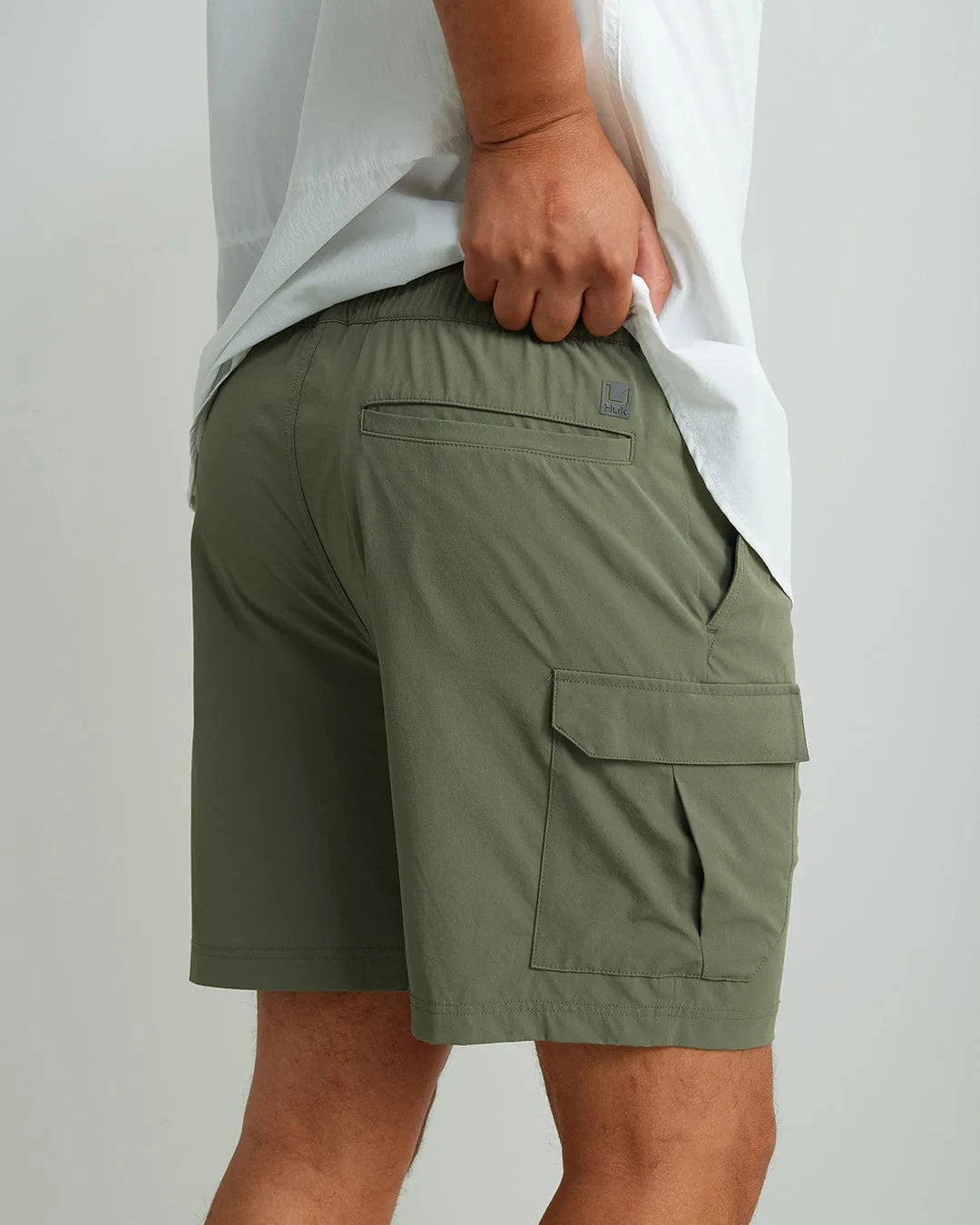 Huk Shorts Creekbed Cargo Short 7" - Moss