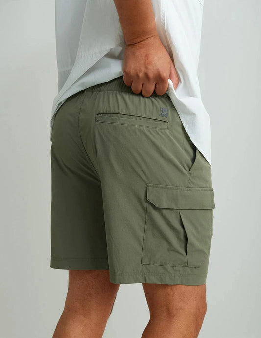 Huk Shorts Creekbed Cargo Short 7" - Moss