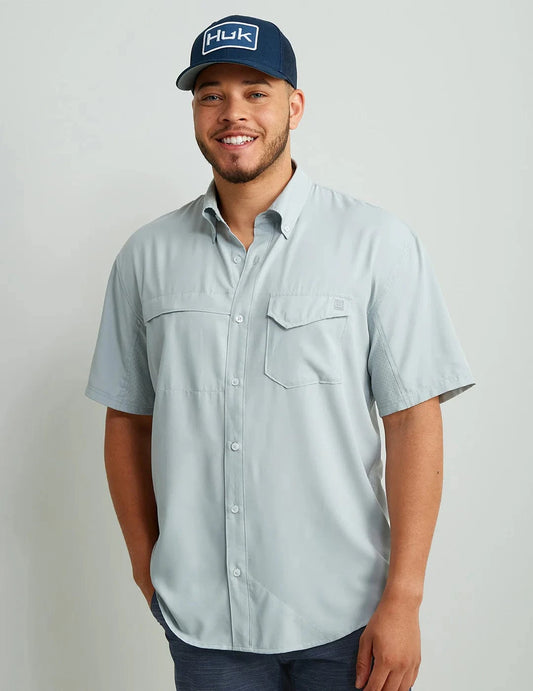 HUK Sport Shirts Harbor Mist / XL Tide Point Short Sleeve Button-Down