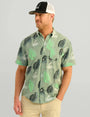 Huk Sport Shirts Kona Button-Down - Fog Green Island Dreaming