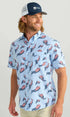 Huk Sport Shirts Kona Button-Down - Windsurfer Fins and Stripes