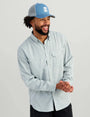 HUK Sport Shirts North Atlantic Heather / S Tide Point Heathered Ripstop Button-Down