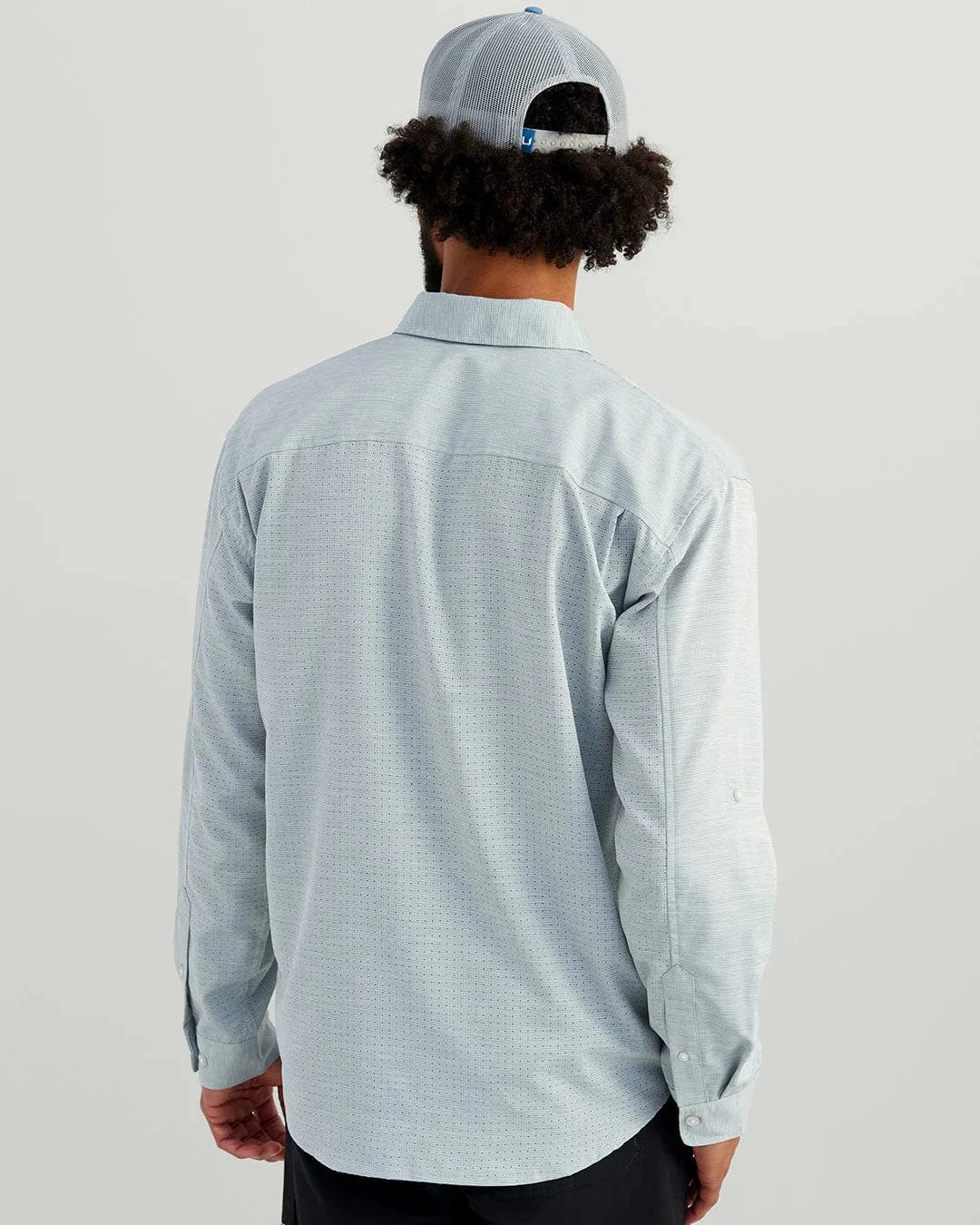 HUK Sport Shirts Tide Point Heathered Ripstop Button-Down