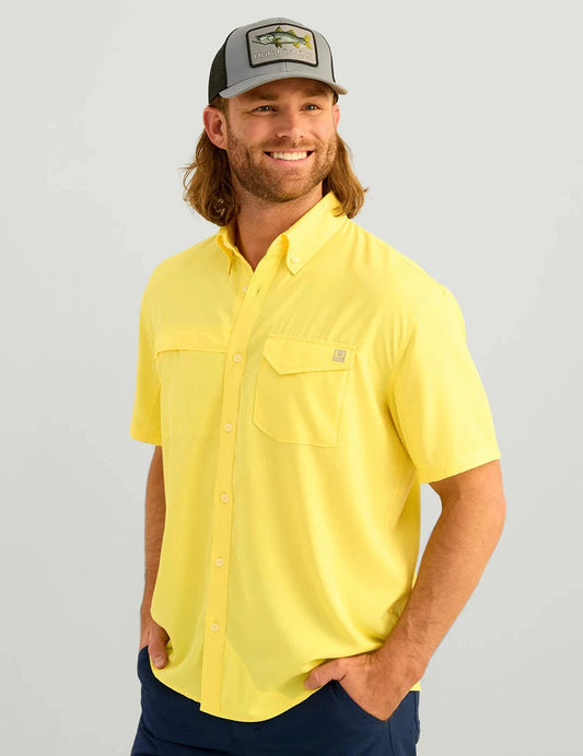 HUK Sport Shirts Tide Point Short Sleeve Button-Down