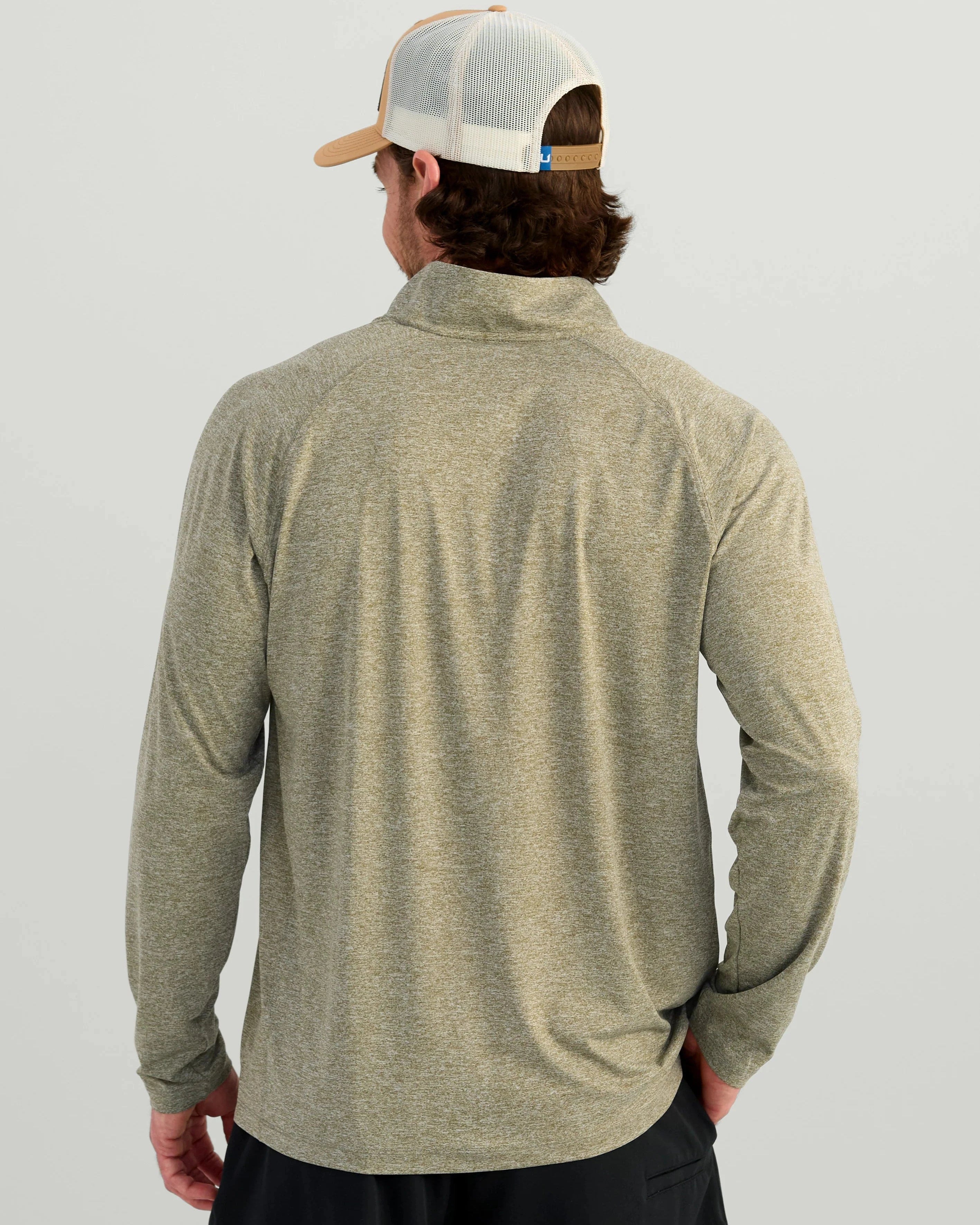 HUK Sweaters Airweight Heather 1/4 Zip