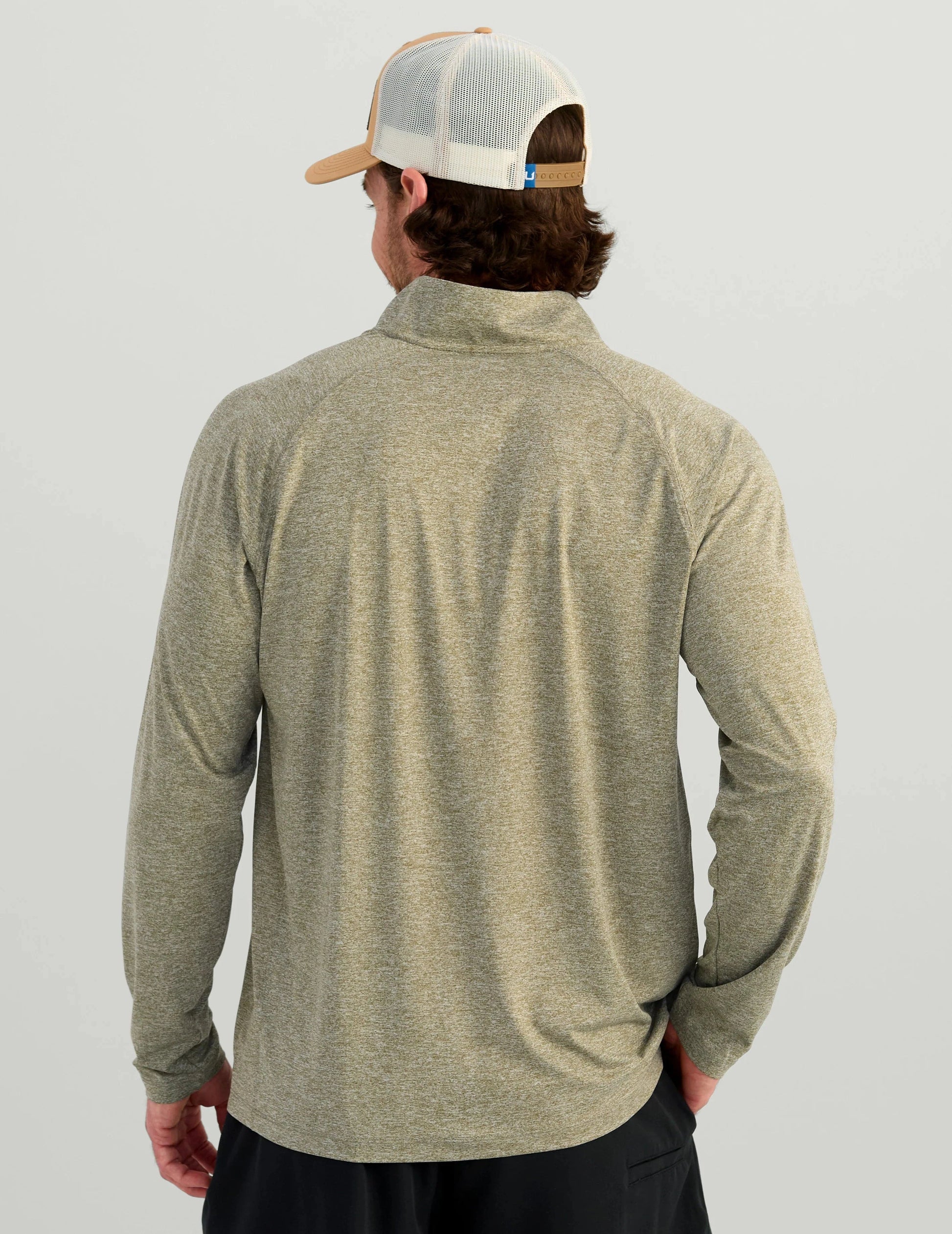 HUK Sweaters Airweight Heather 1/4 Zip