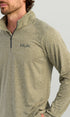 HUK Sweaters Moss Heather / S Airweight Heather 1/4 Zip