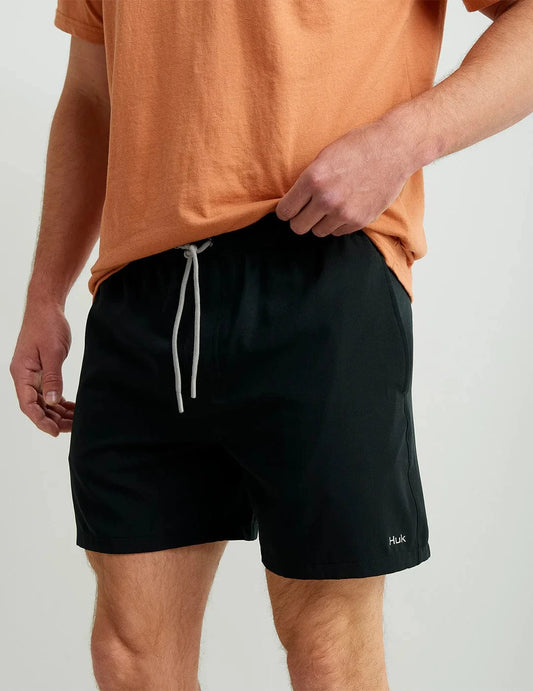 HUK Swimwear Black / L Pursuit Volley Swim Short (5.5")