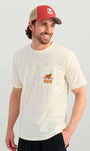 HUK T-Shirts Egret / S Lab Patch Pocket Tee