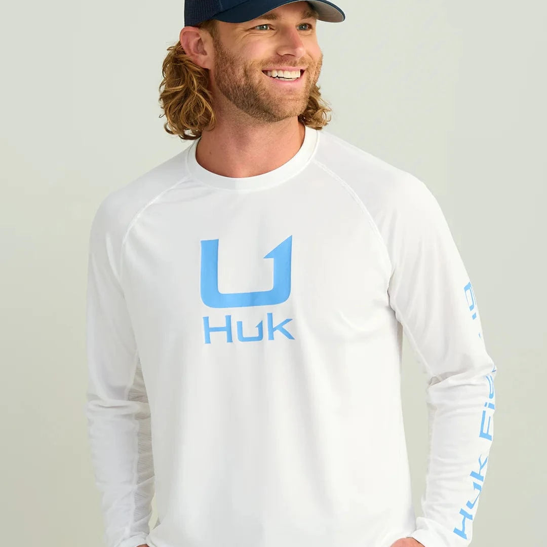 Huk T-Shirts Icon Performance Crew - White