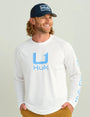 Huk T-Shirts Icon Performance Crew - White