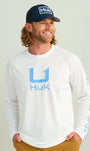Huk T-Shirts Icon Performance Crew - White