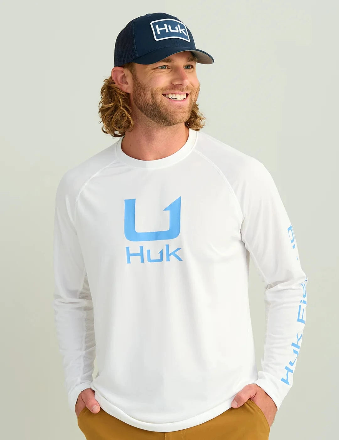 Huk T-Shirts Icon Performance Crew - White