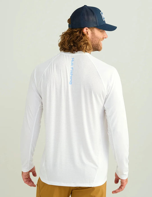 Huk T-Shirts Icon Performance Crew - White
