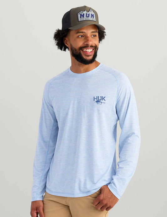 HUK T-Shirts Windsurfer Heather / S Drift Long Sleeve Performance Tee