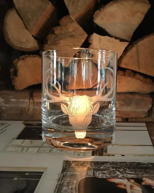 J. Earl & Sons Drinkwear Stag Rocks Glass (Set of 2)