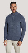 Jack Victor Limited 1/4 Zip Navy / S Dualac 1/4-Zip Sweater