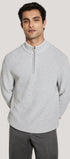 Jack Victor Limited 1/4 Zip Pale Grey / M Dualac 1/4-Zip Sweater