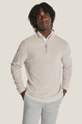 Jack Victor Limited 1/4 Zip Sand / M Dualac 1/4-Zip Sweater