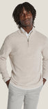 Jack Victor Limited 1/4 Zip Sand / M Dualac 1/4-Zip Sweater