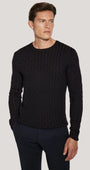 Jack Victor Limited Sweaters Navy / S Cable Crew Neck