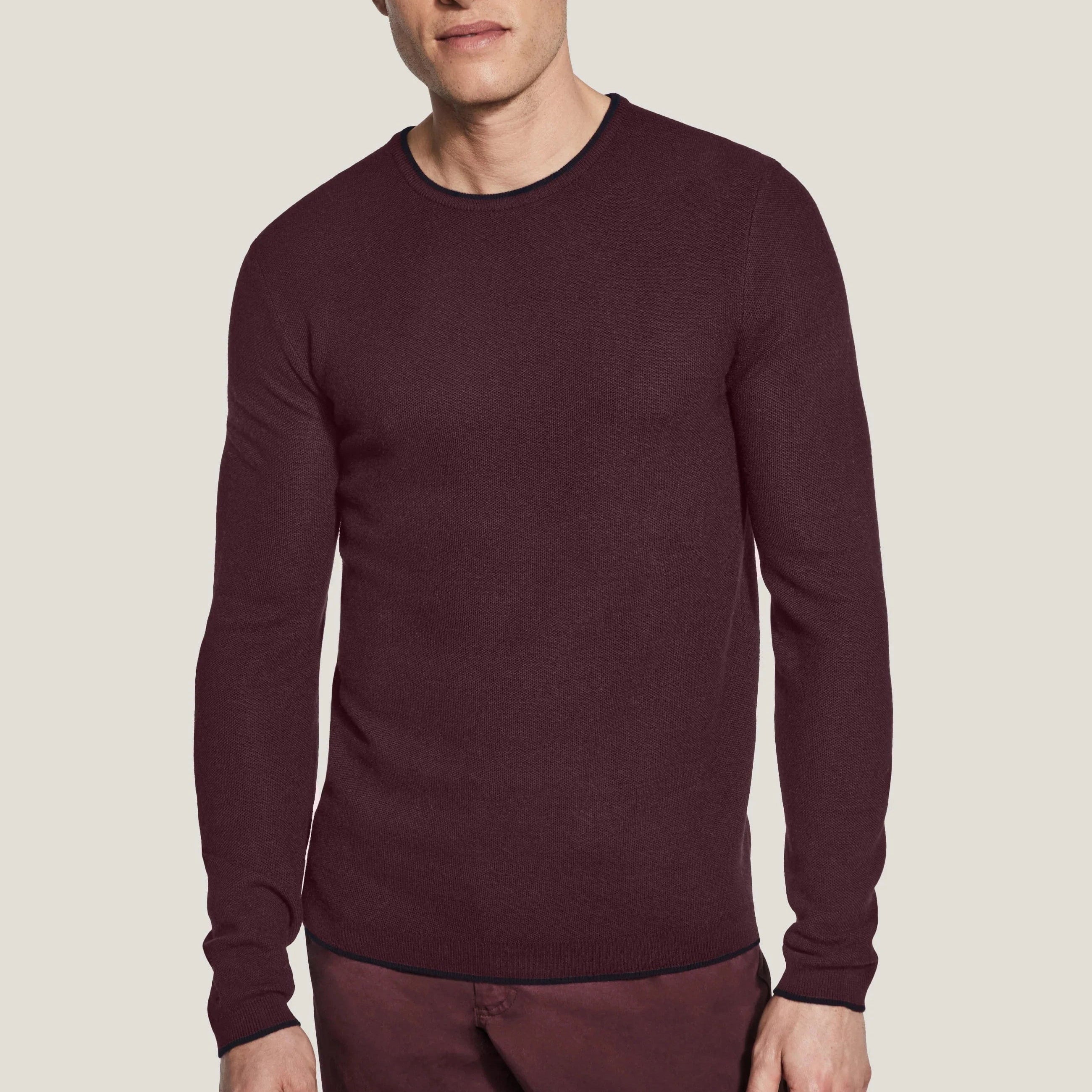 Jack Victor Limited Sweaters Wine / M Belvedere Crew Neck