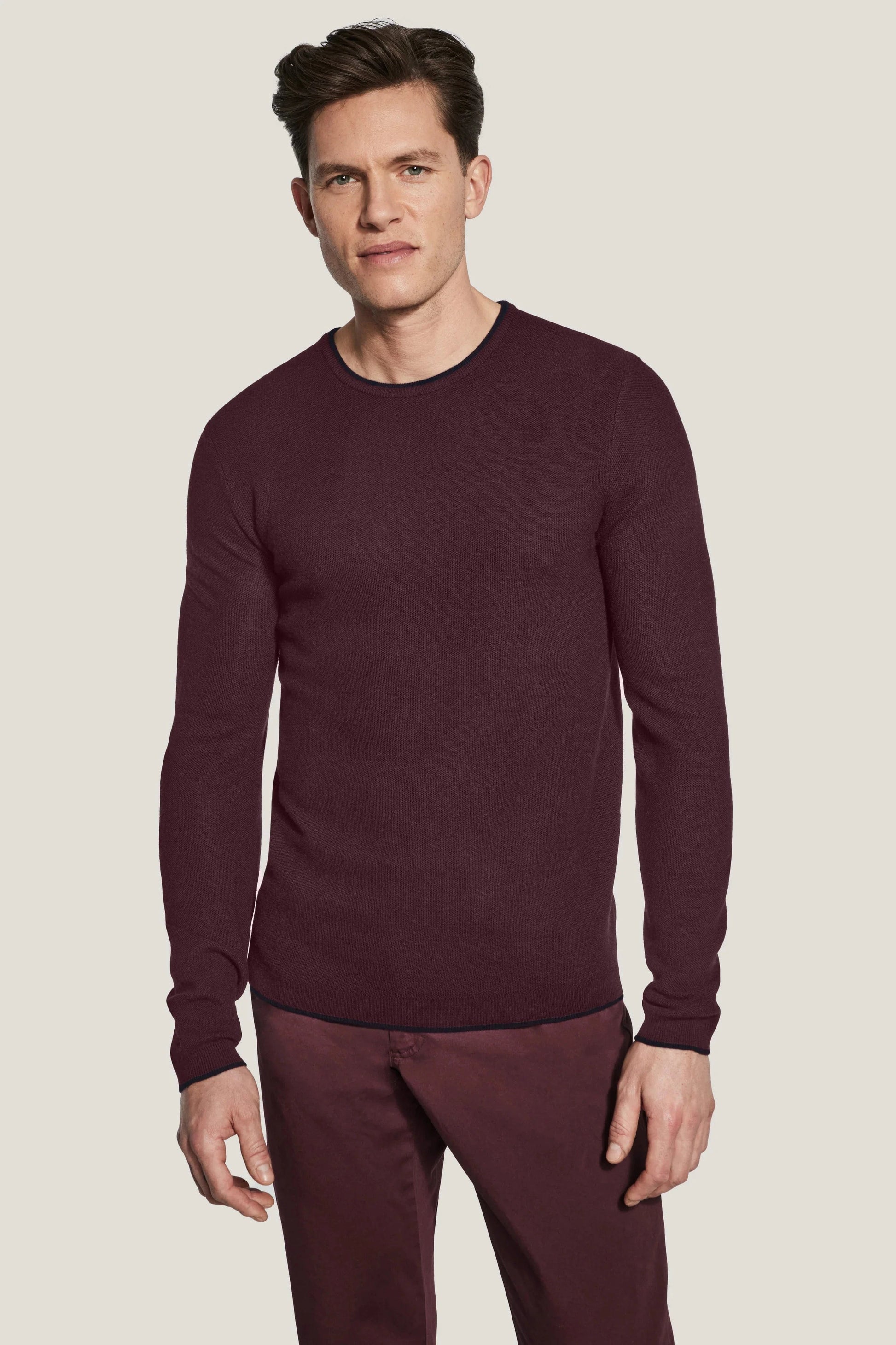 Jack Victor Limited Sweaters Wine / M Belvedere Crew Neck