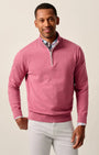 Johnnie-O 1/4 Zip BERRY / S Desmond Plaited Cotton Blend 1/4 Zip Sweater