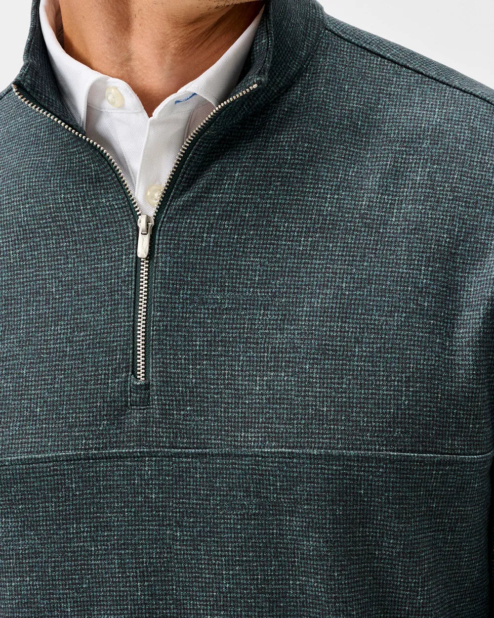 Johnnie-O 1/4 Zip Check Mikey Fleece 1/4 Zip Pullover