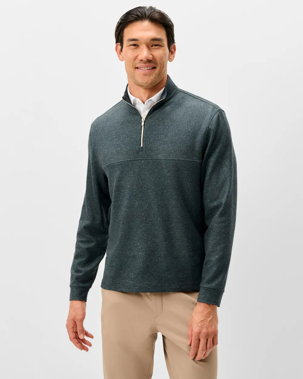Johnnie-O 1/4 Zip Check Mikey Fleece 1/4 Zip Pullover