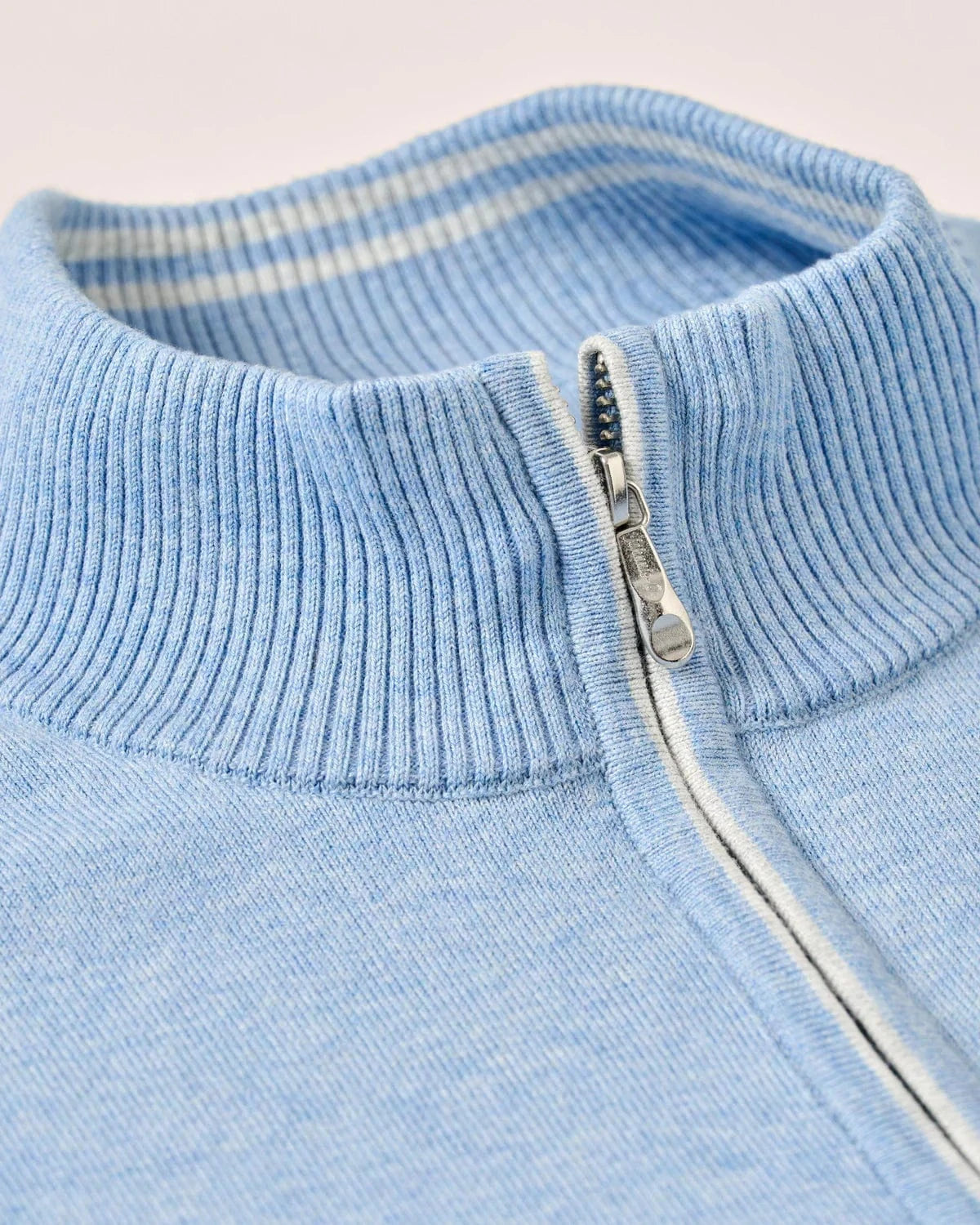 Johnnie-O 1/4 Zip Desmond Plaited Cotton Blend 1/4 Zip Sweater