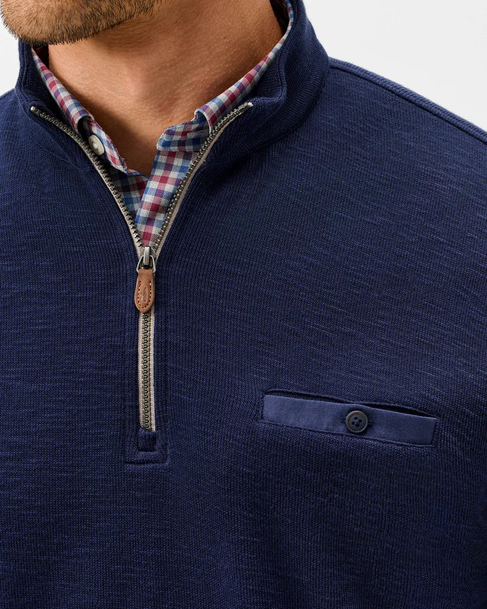 Johnnie-O 1/4 Zip Flame Stitch 1/4 Zip Pullover
