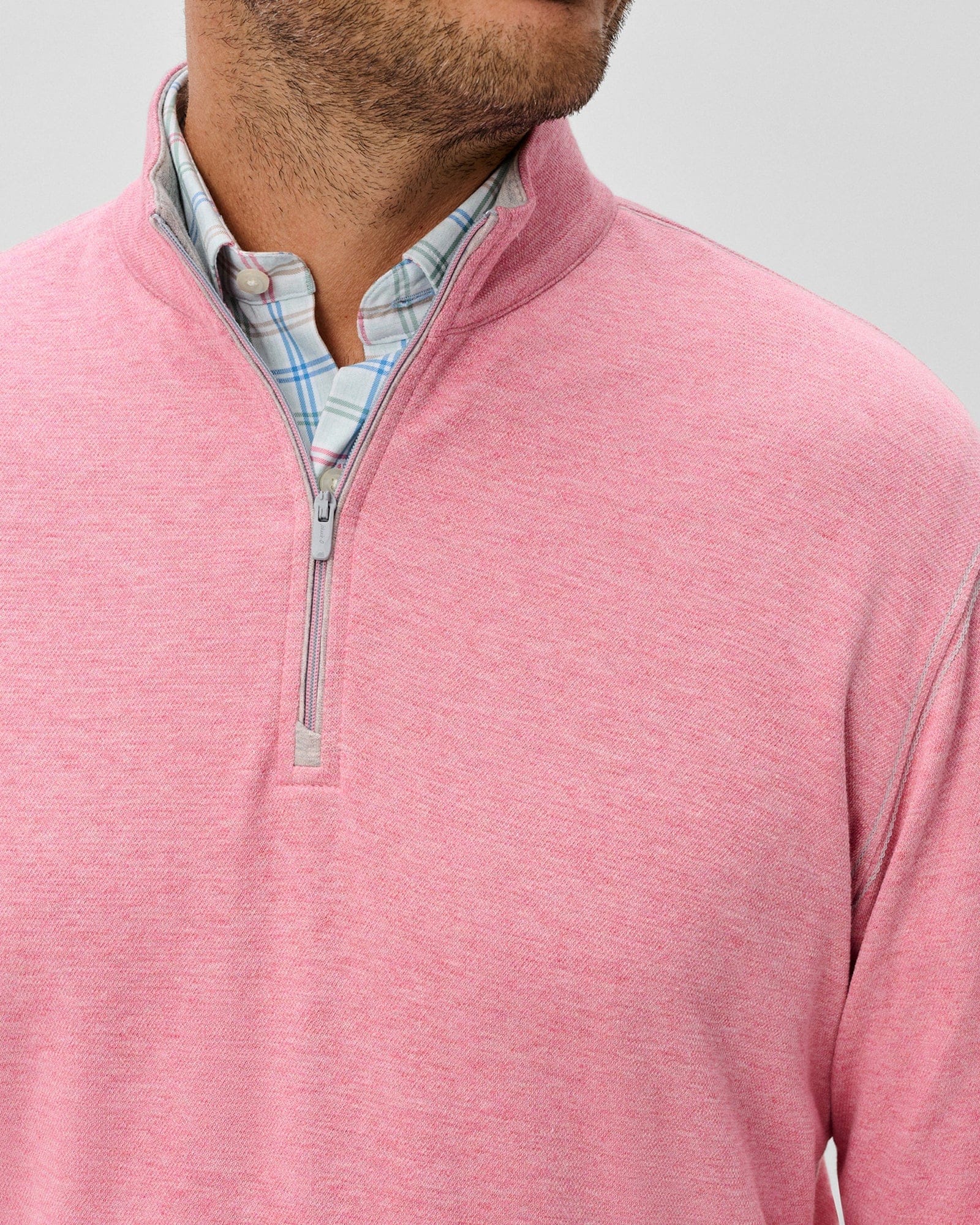 Johnnie-O 1/4 Zip Hanks "Lightweight Sully" 1/4 Zip Pullover in Berry